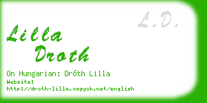 lilla droth business card